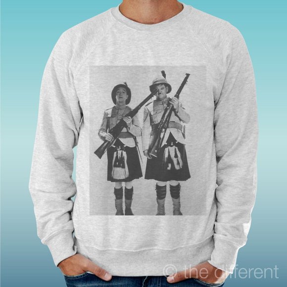 the different Other - Laurel and Hardy Sweatshirt Light Grey - NWOT